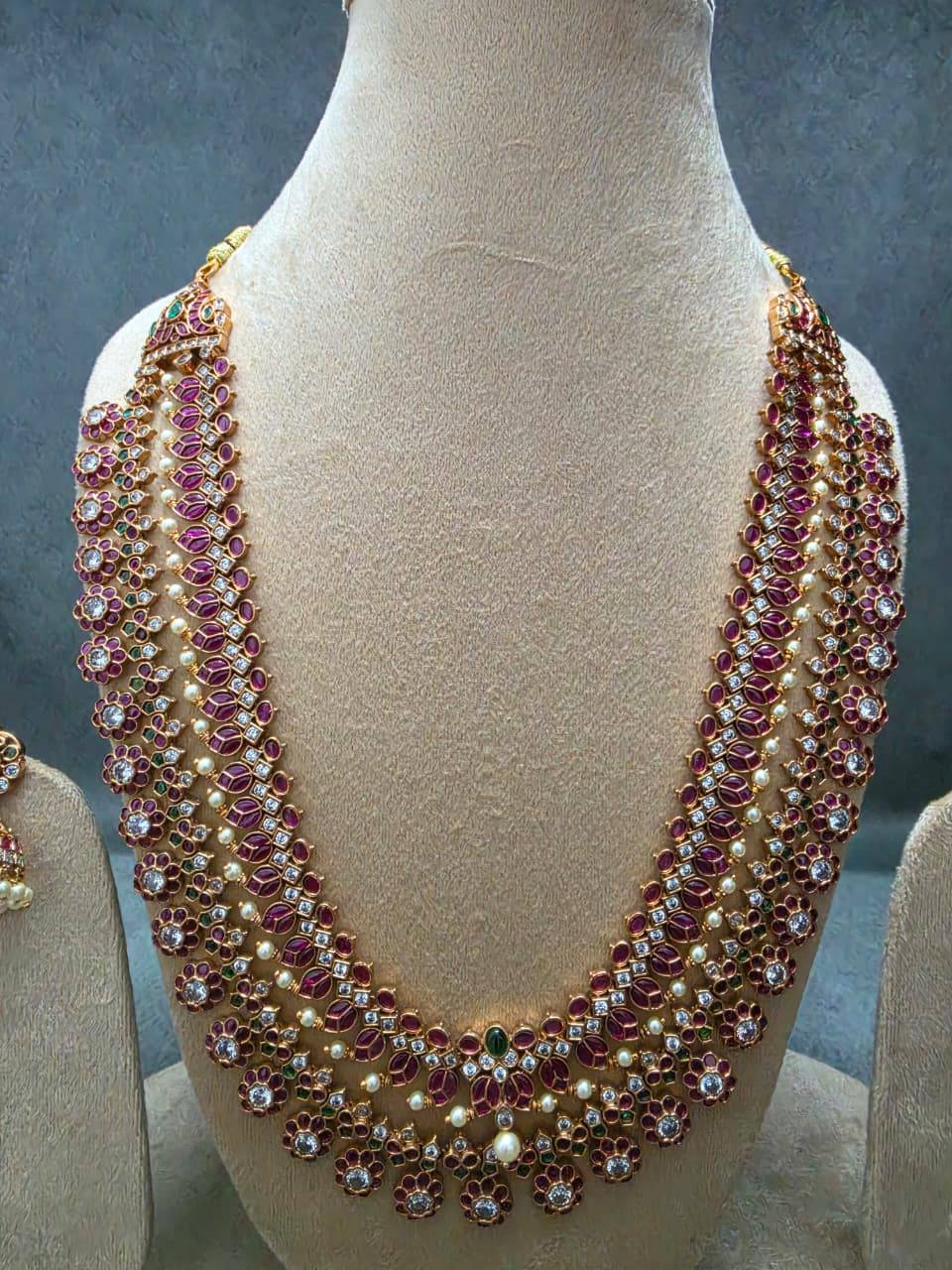 Royal Ruby Floral Necklace